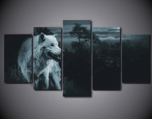 Tableau Loup Nuit